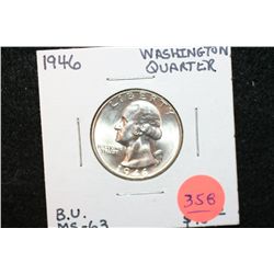 1946 Washington Quarter, BU, MS63