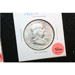 1962-D Ben Franklin Half Dollar