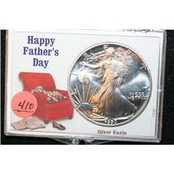 1990 Silver Eagle $1, "Happy Father's Day"