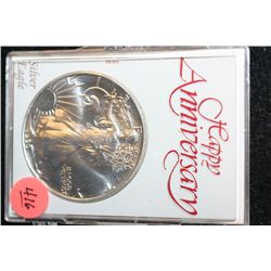 1990 Silver Eagle $1, "Happy Anniversary"