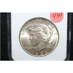 1934 Peace $1, NGC Graded MS65