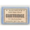 Image 2 : Rare matchbox-type skin cartridges by R.  Bartholow's , marked for Colt's Pocket  Pistol, patented M