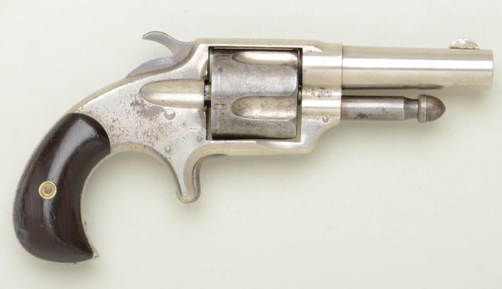 Otis Smith .41 cal. rimfire revolver with 5-shot cylinder nickel plated ...