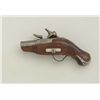 Image 4 : Antique miniature Spanish Miquelet flintlock  fully functioning miniature pistol with  barrel engrav