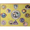 Image 2 : Great framed collection of 12 NASA Apollo  Space Mission patches commemorating 12  different flights