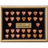 Image 1 : Framed set of 30 Limited Edition Hunt-Wesson  U.S. Olympic Team Commemorative pins from the  1988 Se