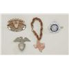 Image 2 : Interesting lot of four metal insignia items  in riker case including an early U.S. Customs  Inspect