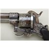 Image 8 : Ornate and large bore double action pinfire  pistol, circa about 1860-70, signed F. De  Vriondo y Ca