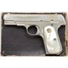 Image 3 : Colt Model 1908, .380 cal., pocket auto  factory nickel finish, medallion pearl grips  in original c