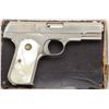 Image 4 : Colt Model 1908, .380 cal., pocket auto  factory nickel finish, medallion pearl grips  in original c