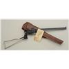Image 34 : Marble Game Getter Model 1908 folding stock  O/U combination gun with rare original  leather scabbar