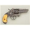 Image 2 : Merwin & Hulbert Third Model Pocket Army DA  revolver, factory engraved with panel scene  of an Amer