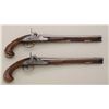 Image 2 : Pair of 18th century horseman's size  flintlock pistols converted to percussion,  signed "A. Mann" w