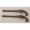 Image 8 : Pair of 18th century horseman's size  flintlock pistols converted to percussion,  signed "A. Mann" w