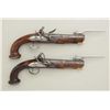 Image 2 : Pair of elliptical barrel Blunderbuss pistols  of French style with finger release snap  bayonets, s