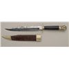Image 2 : Clip point Bowie knife with reclining lion,  coffin shaped pommel marked I Ppefer, John  Co, Sheffie