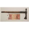 Image 3 : Early 19th century pipe tomahawk with French  style head and authentic to-the-period tacked  wood sh