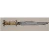 Image 1 : Early and high quality spear point Bowie  knife, marked Jonathan Crookes on early style  bolster, Ge