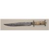 Image 2 : Early and high quality spear point Bowie  knife, marked Jonathan Crookes on early style  bolster, Ge