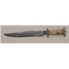 Image 3 : Early and high quality spear point Bowie  knife, marked Jonathan Crookes on early style  bolster, Ge