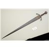 Image 2 : Superb quality 19th century copy of Crusader  era sword, 39" blade, 46-1/2" overall, blade  is finel