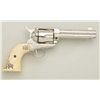 Image 2 : Colt Single Action Army revolver, .44-40  cal., 4-3/4" barrel, nicely scroll engraved,  nickel plate