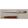 Image 2 : Spear point Bowie knife with finely etched  blade showing legend The Patriots Self  Defender stamped