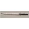 Image 4 : Interesting mid-19th century spear point  Bowie knife with small checkered hardwood  gripscale, prob