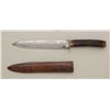 Image 3 : Spearpoint Bowie knife marked Nappan Brothers  with their hallmark, "The Hunters Companion"  stamped