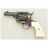 Image 2 : Colt Single Action Army Sheriffs Model .44-40  cal., 3" barrel, fully and finely gold  inlaid by Ang