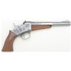 Image 8 : Remington Model 1891, .22 LR cal. single shot  pistol, showing 8" half round/half octagon  barrel, P