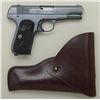 Image 1 : Colt Model 1903 semi-auto pistol, .32 cal.,  3-3/4” barrel, blue finish, checkered black  hard rubbe