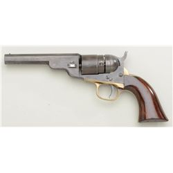 Colt Pocket Navy Model conversion revolver,  .38 rimfire cal., 4-1/2” barrel, blue and  case hardene