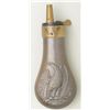 Image 2 : Small brass eagle flask in overall fine  condition showing a great patina; approx.  4-1/2” overall a