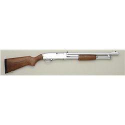 Winchester Model 1200 stainless steel pump  action 12 gauge shotgun with factory 19"  barrel, foldin