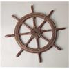 Image 1 : Great old handmade ship’s wheel approx. 36”  in diameter, iron re-enforced with a great  patina and 