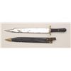 Image 2 : Spanish American War era clip point Bowie  knife, similar to Collins but unmarked,  showing 15" clip