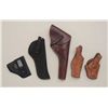 Image 1 : Bonanza lot of approx. 16 misc. holsters and  several gun rugs; mostly leather with some  maker mark