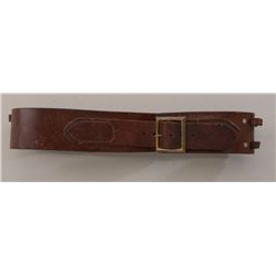 Cartridge belt circa 1900-1940, marked  "Eubanks Leather, Boise, Idaho", size 36,  square brass buck