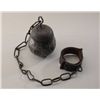 Image 2 : Forged iron slave shackle with ball and  chain, definitely 19th century, from a Civil  War collectio