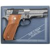 Image 2 : Smith & Wesson Model 39-2 DA semi-auto  pistol, non-factory engraved, 9mm cal., 4”  barrel, blue fin
