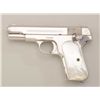 Image 8 : Colt Model 1903 Pocket pistol, .32 ACP cal.,  nickel finish, pearl grips with beautifully  construct
