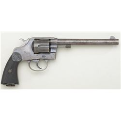 Colt New Service .45 Long Colt cal. DA  revolver, 7-1/2  barrel, blued finish, hard  rubber grips, l