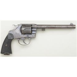 Colt New Service .45 Long Colt cal. DA  revolver, 7-1/2" barrel, blued finish, hard  rubber grips, l