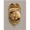 Image 1 : Fine quality 14k gold presentation inscribed  and enameled Fireman's Badge, maker marked by  Braxmar