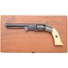 Image 2 : Antique Belgian Brevete folding trigger  percussion revolver, .40 cal., 6-3/4” barrel  marked on the