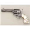 Image 4 : Colt Single Action Army revolver, .45 Colt  cal., 4-3/4" barrel, factory engraved, nickel  finish, r