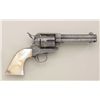 Image 8 : Colt Single Action Army revolver, .45 Colt  cal., 4-3/4" barrel, factory engraved, nickel  finish, r