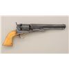 Image 2 : Colt 1861 Navy revolver, .36 cal. percussion,  later scroll engraved, darkened silver  plate, ivory 