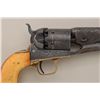 Image 5 : Colt 1861 Navy revolver, .36 cal. percussion,  later scroll engraved, darkened silver  plate, ivory 